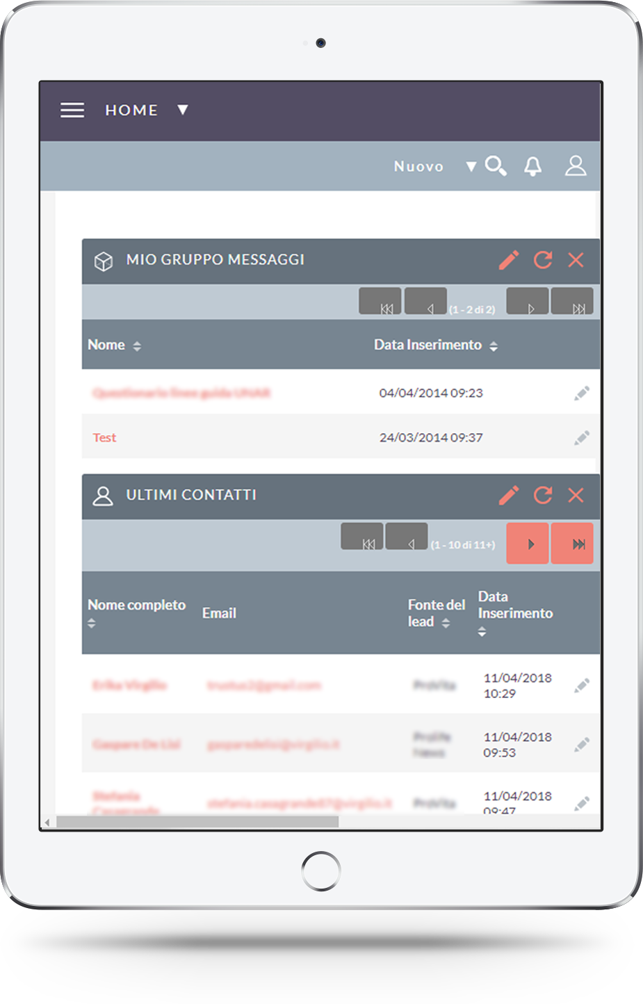 Sistema CRM - Come importare preventivi CRM in offerta